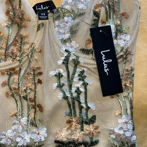 Lulus Floral Embroidered Top